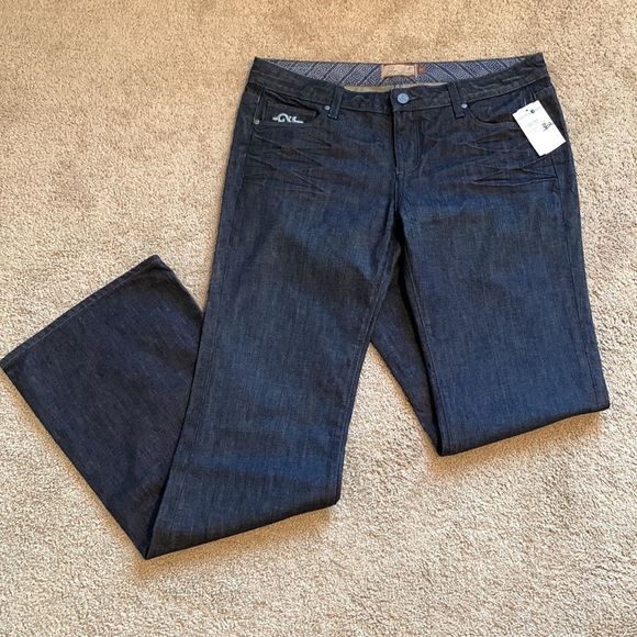 Paige Embroidered Denim Jeans Womens Sz 32 - Picture 3 of 11